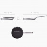Joseph Joseph Space Deep Frying Pan 1000058, 24 cm, Foldable Handle, Ceramic Coating, Oven Safe up to 232°C, Induction Compatible, Silver/Black