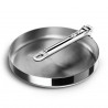 Tigaie adâncă Joseph Joseph Space 1000023, 20 cm, mâner rabatabil, oțel inoxidabil, cuptor până la 232 °C, inducție, inox