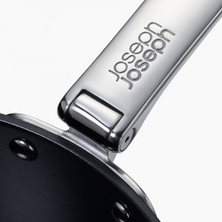 Дълбок тиган Joseph Joseph Space 45040, 20 см, Сгъваема дръжка, Керамично покритие, Фурна до 232°C, Индукция, Син