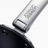 Дълбок тиган Joseph Joseph Space 45041, 24 см, Сгъваема дръжка, Керамично покритие, Фурна до 232°C, Индукция, Син