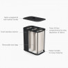 Coș de rufe Joseph Joseph Tota Trio Luxe 5000007, 90 l, 3 compartimente, Mânere de transport, Bambus, Negru