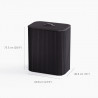 Coș de rufe Joseph Joseph Tota Trio Luxe 5000007, 90 l, 3 compartimente, Mânere de transport, Bambus, Negru