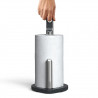 Поставка за кухненска хартия Joseph Joseph Hold™ 8500003, Пружинно рамо, Лесна употреба с една ръка, Тежка основа, Черен/сребрист