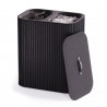Кош за пране Joseph Joseph Tota Luxe 5000005, 90 л, 2 разделения, Дръжки за пренасяне, Бамбук, Черен