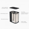Кош за пране Joseph Joseph Tota Luxe 5000005, 90 л, 2 разделения, Дръжки за пренасяне, Бамбук, Черен