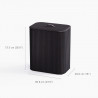 Coș de rufe Joseph Joseph Tota Luxe 5000005, 90 l, 2 compartimente, Mânere de transport, Bambus, Negru