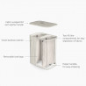 Joseph Joseph Tota Luxe Laundry Basket 5000006, 90 L, 2 Compartments, Carrying Handles, Bamboo, Ecru