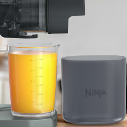 Storcator de fructe 3in1 Ninja NeverClog JC152EU, 150 W, 700 ml, Presare la rece, Taiere, Razuire, Filtre pentru pulpa, Gri