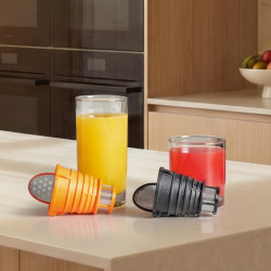 Ninja NeverClog JC152EU 3 az 1-ben gyümölcscentrifuga, 150 W, 700 ml, hideg préselés, darabolás, reszelés, gyümölcspép-szűrők, szürke