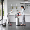 Aspirator fara sac Dyson Cinetic BigBall Absolute 2 447250-01, 700 W, 150 AW, 0,8 l, 35 cicloni, Redresare automata in caz de rasturnare, 5 accesorii, Nichel/Albastru