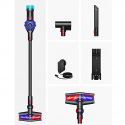 Aspirator vertical Dyson V10 Konical Moulded 419634-01, 150AW, 0,5 l, 60 min, 110 000 rpm, 3 moduri, HEPA, Golire igienica, Fara incurcaturi, Negru