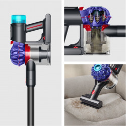 Aspirator vertical Dyson V10 Konical Moulded 419634-01, 150AW, 0,5 l, 60 min, 110 000 rpm, 3 moduri, HEPA, Golire igienica, Fara incurcaturi, Negru