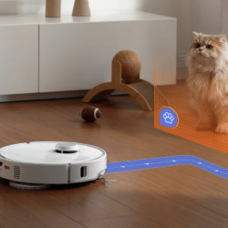 Roborock Q Revo Edge 5V1 QRES02-00 Robot Vacuum, 18,500 Pa, 5,200 mAh, 66 W, 3D LiDAR Mapping, Reactive AI, FlexiArm, Charging Station, Up to 3 Hours of Run Time, White