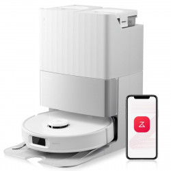 Roborock Q Revo Edge 5V1 QRES02-00 Robot Vacuum, 18,500 Pa, 5,200 mAh, 66 W, 3D LiDAR Mapping, Reactive AI, FlexiArm, Charging Station, Up to 3 Hours of Run Time, White