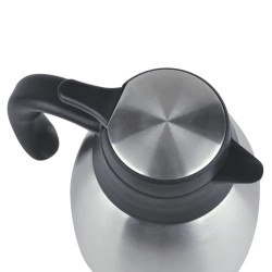 Cană termică de conferință pentru ceai Kinghoff KH 2095, 2 l, pereți dubli, corp din oțel inoxidabil, inox/negru