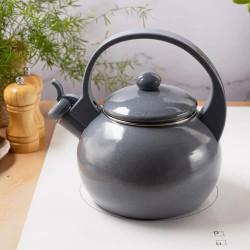 Kinghoff KH 2079 Whistling Kettle, 2 L, Enameled Interior, Induction, Gray