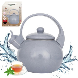 Kinghoff KH 2079 Whistling Kettle, 2 L, Enameled Interior, Induction, Gray