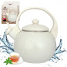 Kinghoff KH 2040 Whistling Kettle, 2 L, Enameled Interior, Induction, Cream