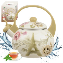 Kinghoff KH 2038 Whistling Kettle, 2 L, Enameled Interior, Induction Compatible, Multicolor