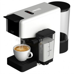 Adler AD 4391 eszpresszógép, 1400 W, 20 bar, 0,8 l, 8 tartozék, tejhabosítás, fehér/fekete