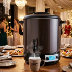 Vas electric de pasteurizare Camry CR 4537, 2600 W, 28 l, ecran LCD, 30-100 °C, menținere a temperaturii, cronometru, oțel inoxidabil, antracit/negru