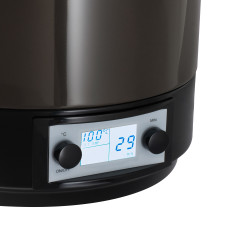 Camry CR 4537 elektromos pasztőröző edény, 2600 W, 28 l, LCD-kijelző, 30–100 °C, hőmegtartás, időzítő, rozsdamentes acél, antracit/fekete