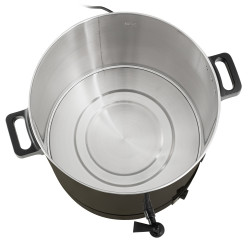 Camry CR 4537 elektromos pasztőröző edény, 2600 W, 28 l, LCD-kijelző, 30–100 °C, hőmegtartás, időzítő, rozsdamentes acél, antracit/fekete