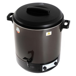 Camry CR 4537 elektromos pasztőröző edény, 2600 W, 28 l, LCD-kijelző, 30–100 °C, hőmegtartás, időzítő, rozsdamentes acél, antracit/fekete