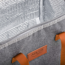 Adler AD 4536 Insulated Bag, 10 L, 5 mm foam, Exterior pockets, Food/drinks, Gray/orange
