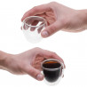 Комплект 2 бр стъклени чаши за еспресо Camry CR 4427, Хладни на допир, 72 мл, Двустенни, -20°C-100°C, Без BPA, Прозрачен