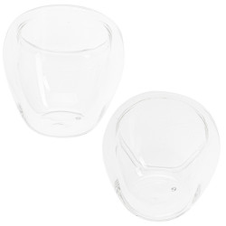 2 db-os Camry CR 4427 üveg eszpresszócsésze-készlet, érintésre hűvös, 72 ml, dupla falú, -20 °C–100 °C, BPA-mentes, átlátszó