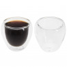 2 db-os Camry CR 4427 üveg eszpresszócsésze-készlet, érintésre hűvös, 72 ml, dupla falú, -20 °C–100 °C, BPA-mentes, átlátszó
