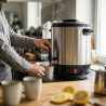 Електрически съд за пастьоризация и варене Adler AD 4538, 3000W, 28 л, 30-100°C, Поддържане на топлина, Светлинен индикатор, Инокс/черен