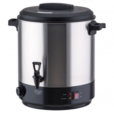 Vas electric pentru pasteurizare și fierbere Adler AD 4538, 3000 W, 28 l, 30-100 °C, menținere a căldurii, indicator luminos, oțel inoxidabil/negru