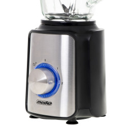 Mesko MS 4080 turmixgép, 1200 W, 1,5 l, 21 000 fordulat/perc, 6 penge, 2 sebességfokozat + impulzus üzemmód, nyílásos fedél, rozsdamentes acél/fekete
