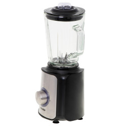 Μπλέντερ Mesko MS 4080, 1200 W, 1,5 λίτρα, 21.000 στροφές/λεπτό, 6 μαχαίρια, 2 ταχύτητες + λειτουργία παλμού, καπάκι με οπή, ανοξείδωτο/μαύρο