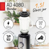 Блендер Mesko MS 4080, 1200W, 1.5 л, 21000 об/мин, 6 ножа, 2 скорости + пулс, Капак с отвор, Инокс/черен