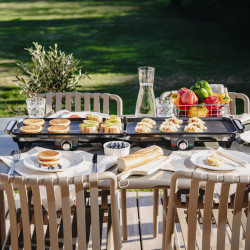 Adler AD 6617 Foldable Double Electric Grill, 3000W, 180° Opening, 96 x 26 cm, Nonstick Grates, 2 Thermostats, Drip Pan, Black