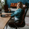 Medivon Cosy Mesh Massage Pillow/Seat, 12W, 4 zones, 5 modes, Heat, Timer, Remote Control, Black/Orange