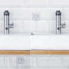 Rovus 110073326 Mixer Faucet with Heater, 120° Spout Swivel, Rapid Heating, Temperature Memory, Display, Stainless Steel