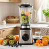 NostroLux NL51162C 2-in-1 Blender, 1000W, 1.5 L, 3 speeds + pulse, Safety features, 6 blades, Grinder attachment, Stainless steel/black