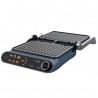Gratar electric Nostro Lux NL51442P, 2200 W, Ecran tactil, Placi mobile antiaderente, Deschidere la 180°, Albastru/Gri