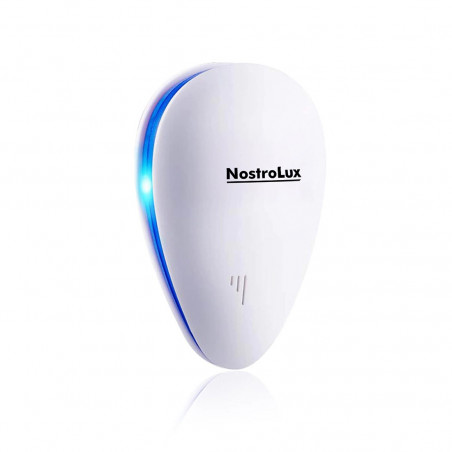 NostroLux NL51771A Pest Repeller, 5W, Up to 75 m², Ultrasonic, Child-Safe, White