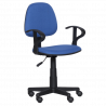 Детски стол Carmen 6012 T 3520028-1, До 70 кг, Газов механизъм, Полипропиленови колелца, Дамаска, Син