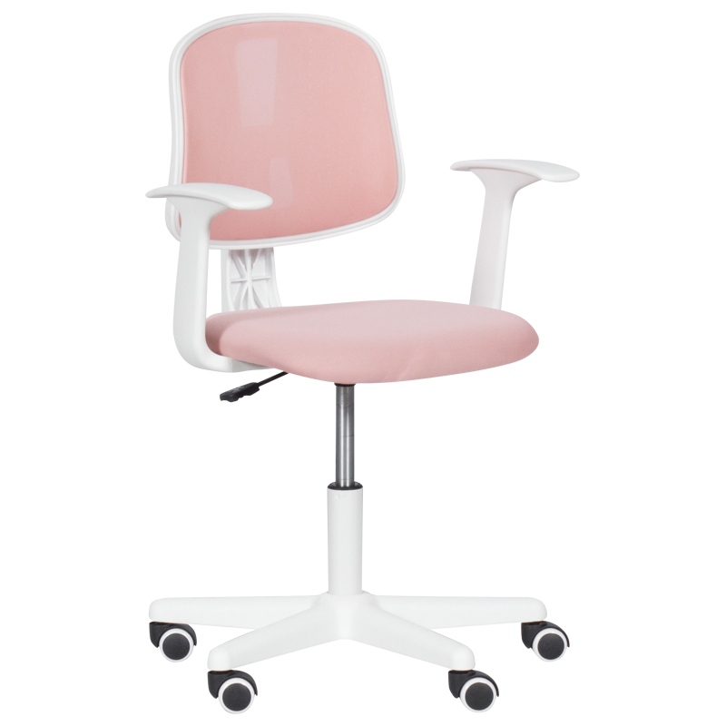 Детски стол Carmen 6014 3520064, До 70 кг, Мрежеста облегалка, Колелца, Розов