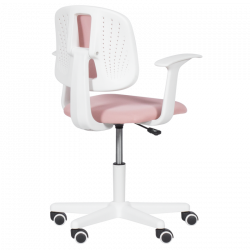 Детски стол Carmen 6014 3520064, До 70 кг, Мрежеста облегалка, Колелца, Розов
