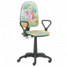Детски стол Carmen Prestige 3520807-21, До 120 кг, Реглаж на седалка и облегалка, Колелца, Принцеса/многоцветен