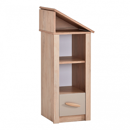 Детска етажерка за играчки Carmen MY HOUSE 3575059, 1 рафт, 1 чекмедже, Плавно затваряне, Кафяв/бежов