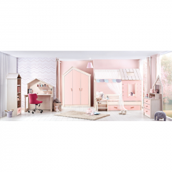 Детска възглавница Carmen Pink House 3575096 листо, 100x65 см, Розов