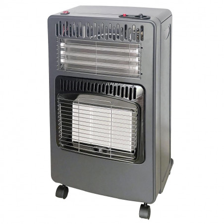 Elite EGERH-1219 Gas + Electric Heater, 4200W, 30 mbar, 3 settings, Infrared panels, G30/G31, Analyzer, Flame failure protection, Silver